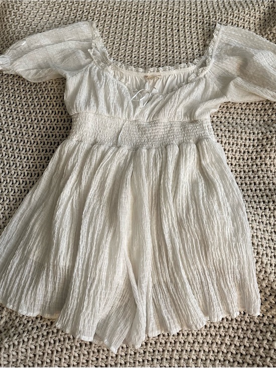Altar'd State Other - Altar'd State White Crinkled Lace Romper